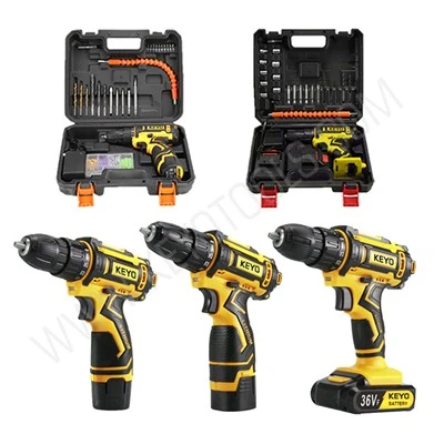 12v دو سپیڈ کورڈ لیس ڈرل ڈرائیور ٹول سیٹ
